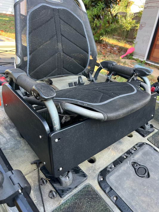 Hobie Vantage Seat Accessory Plate - Front + 1 Tall Side - Kit with Brackets