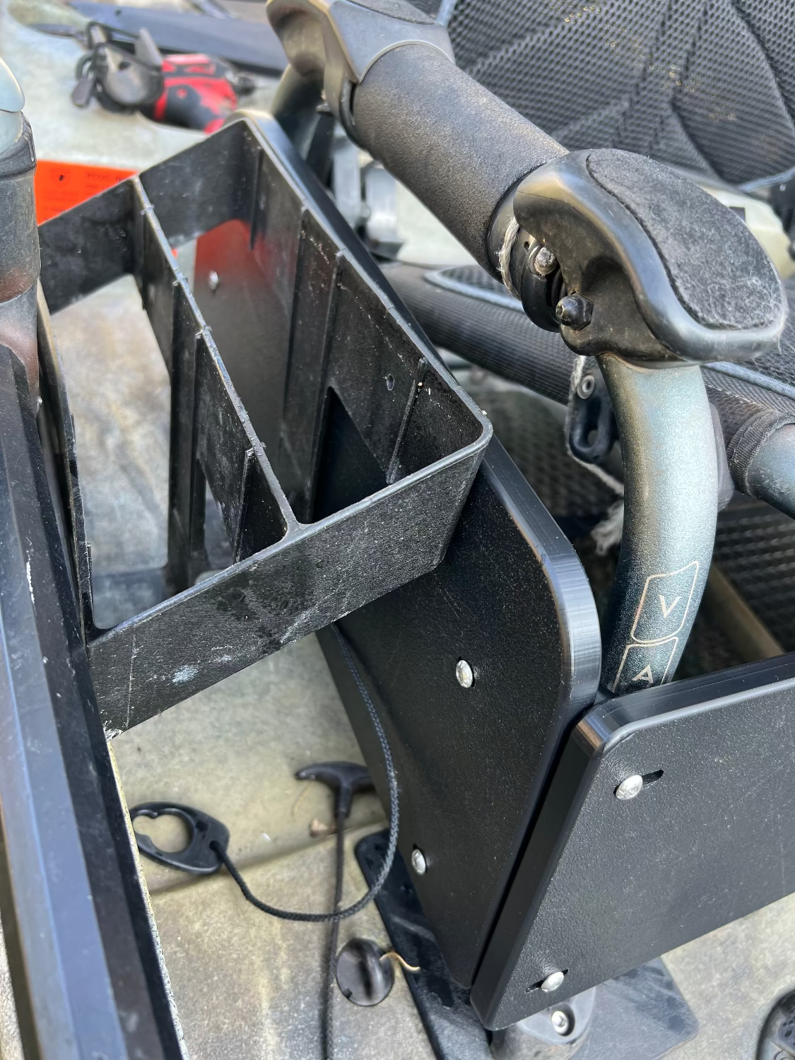 Hobie Vantage Seat Accessory Plate - Front + 2 Tall Sides - Kit with Brackets