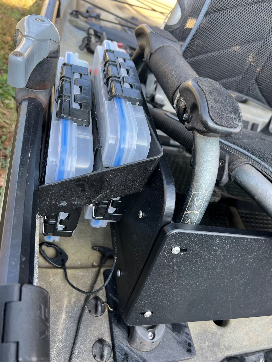 Hobie Vantage Seat Accessory Plate - Front + 1 Tall Side - Kit with Brackets