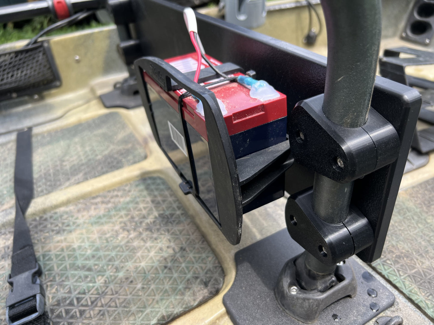 Hobie Vantage Seat Accessory Plate - Front + 2 Sides - Kit with Brackets